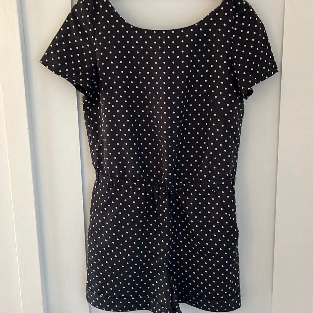 Polka dot short jumpsuit
